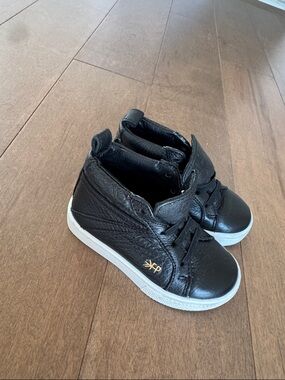 Freshly Picked Black High-Top Sneakers with White Sole